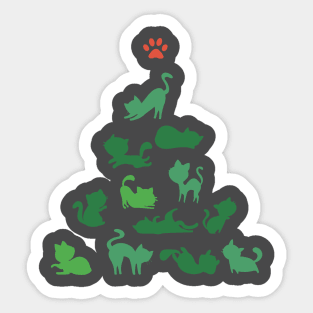 Catmas Cat Tree. Sticker